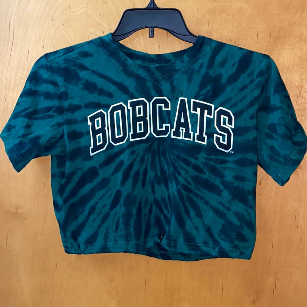 OU bobcats cropped tie dye t shirt